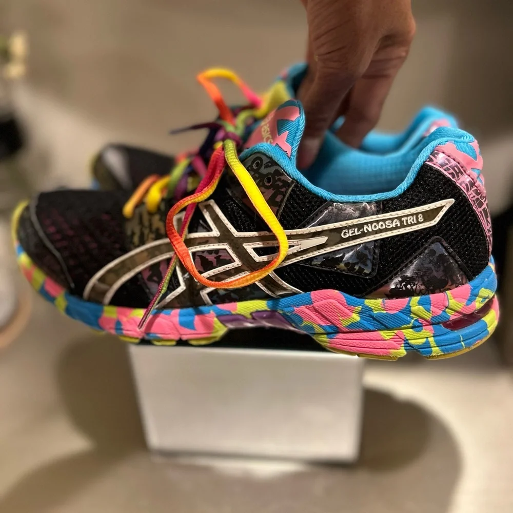 Asics women's Black Multicolor Gel-Noosa Tri 8 Sneakers - Picture 7 of 8